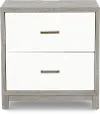 Palmetto Heights White and Gray Nightstand