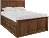 Shaker Brown Queen Storage Bed