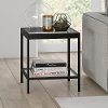 Alexis Modern Blackened Bronze End Table