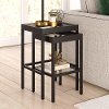 Alexis Modern Blackened Bronze Nested Side Table Set
