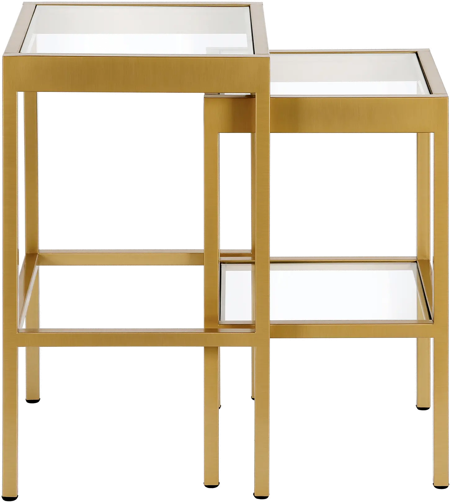 Alexis Modern Brass Nested Side Table Set-4