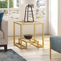 Athena Glam Brass Finish Side Table