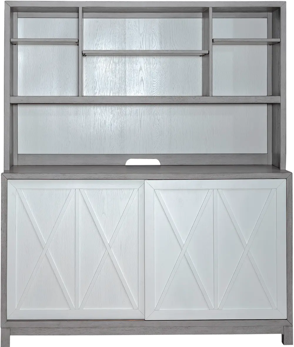 Palmetto Heights White and Gray Server and Hutch-1
