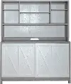 Palmetto Heights White and Gray Server and Hutch