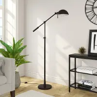 Dexter Industrial Blackened Bronze Tilting Floor Lamp
