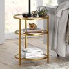 Helena Modern Brass Finish Side Table