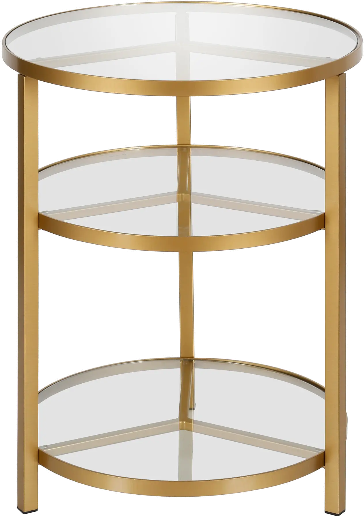 Helena Modern Brass Finish Side Table-5