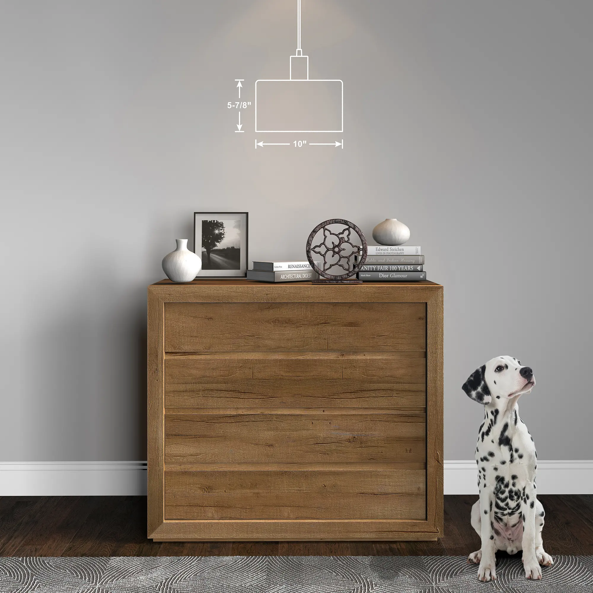 Henri Modern Brass Finish and Clear Glass Pendant-6