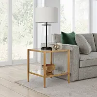Hera Modern Brass Finish Side Table