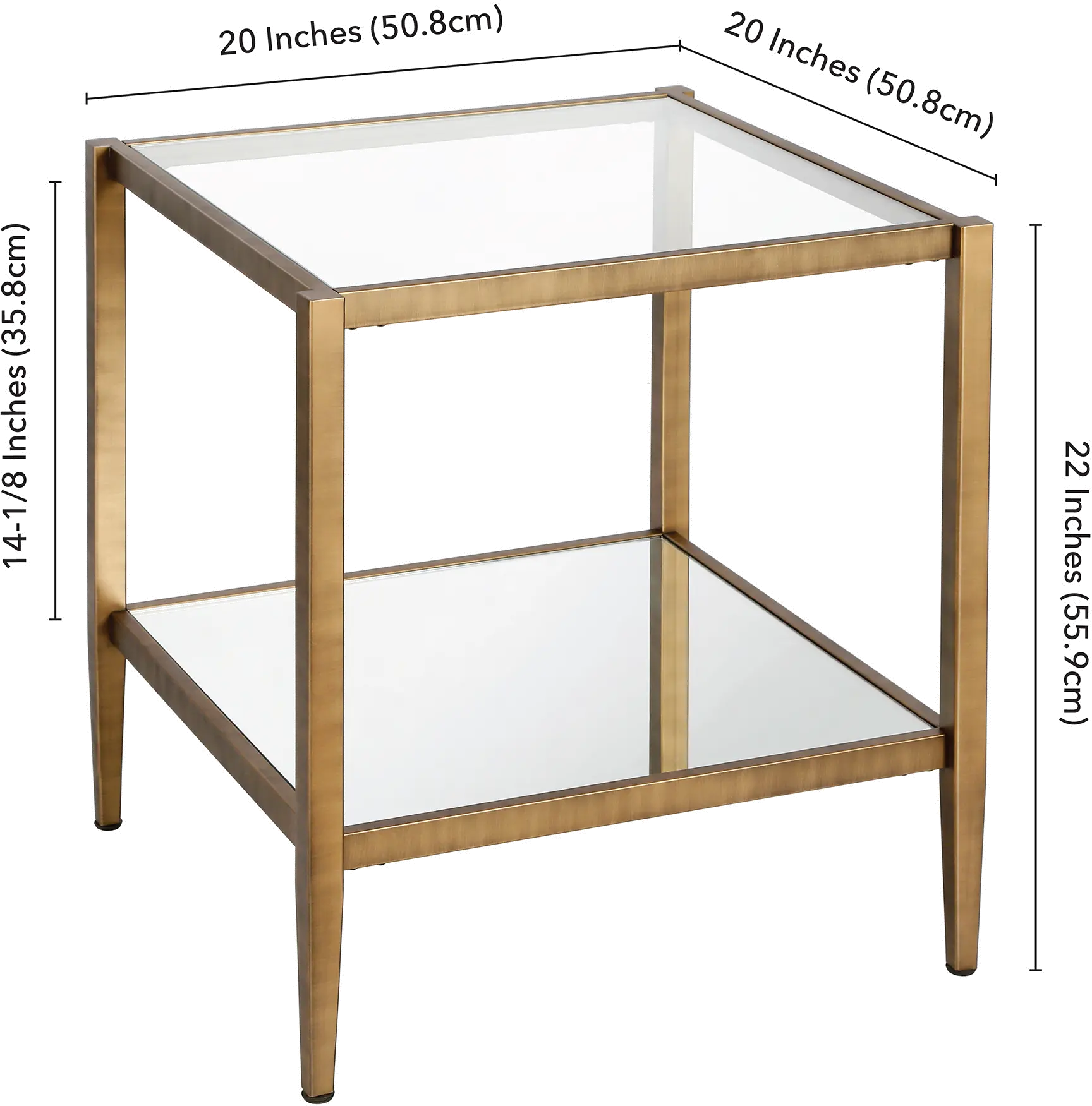 Hera Modern Brass Finish Side Table-8