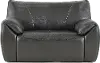 Caesar Charcoal Leather Chair