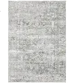 Malibu 2 x 3 Gray and Ivory Washable Area Rug
