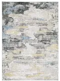 Malibu 2 x 3 Gray Abstract Washable Area Rug
