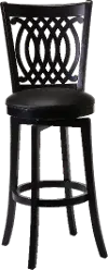 Van Draus Transitional Black Swivel Bar Height Stool