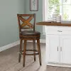 Sunhill Traditional Rustic Oak Swivel Bar Height Stool