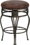 Montello Old Steel and Brown Swivel Counter Height Stool