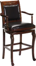 Douglas Traditional Cherry Memory Return Swivel Counter Height Stool