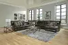 KIT Chocolate Brown 6 Piece Reclining Sectional