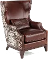 Havana Chocolate Brown Leather Wingback Chair