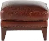 Havana Chocolate Brown Leather Ottoman