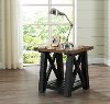 Bolton Industrial Black and Natural End Table