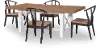 Franklin White, Oak, and Black 5 Piece Dining Set