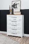 Franklin Oak and White Chest of Drawers