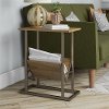 Regal Industrial Walnut End Table