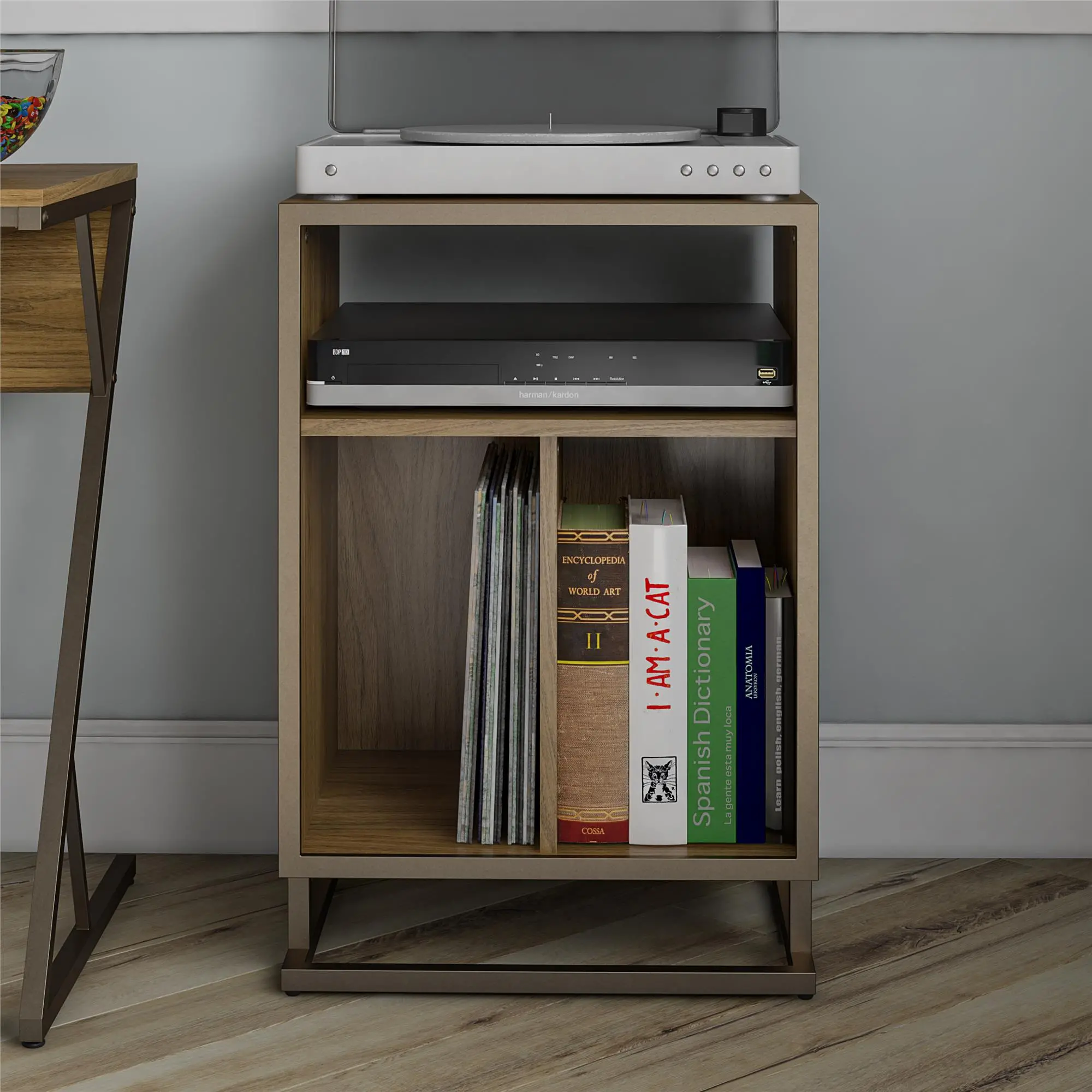 Regal Brown Turntable Stand-1