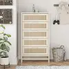 Lennon Ivory Oak Five Drawer Chest of Drawers