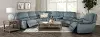 Clearance Capri Ocean Blue Reclining 6 Piece Sectional