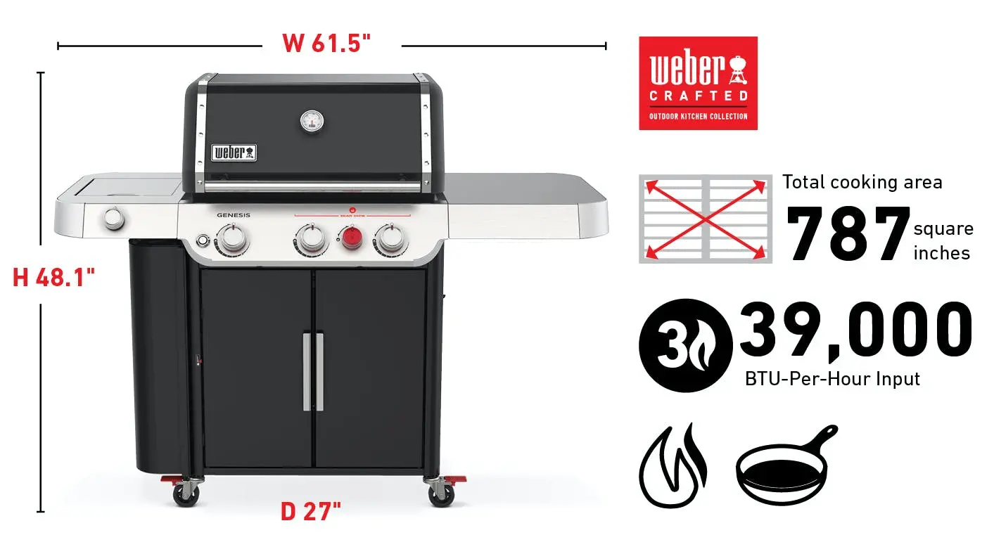 35413301 Weber Genesis SP-E-335 Special Edition Black Liquid Propane Grill-12