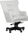 Porter Alabaster White Leather Desk Chair