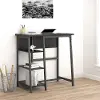 Coleton Transitional Espresso Standing Computer Desk