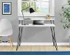 Haven White and Black Retro Computer Desk with Riser