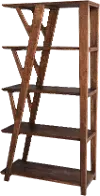 53448 Jadu Natural Brown 4 Shelf Bookshelf