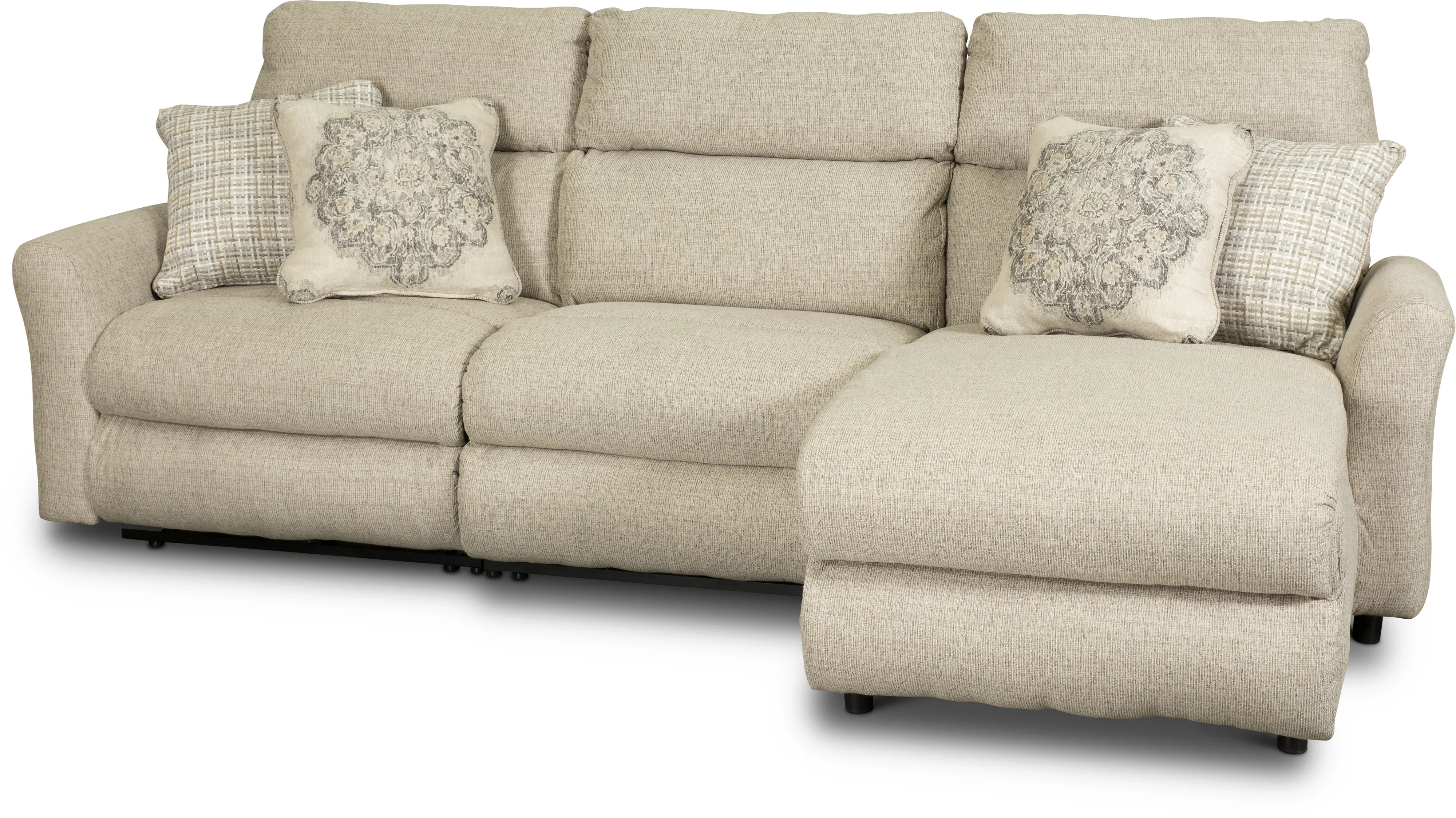 KIT McPherson Beige Power Reclining Sofa with Chaise-3