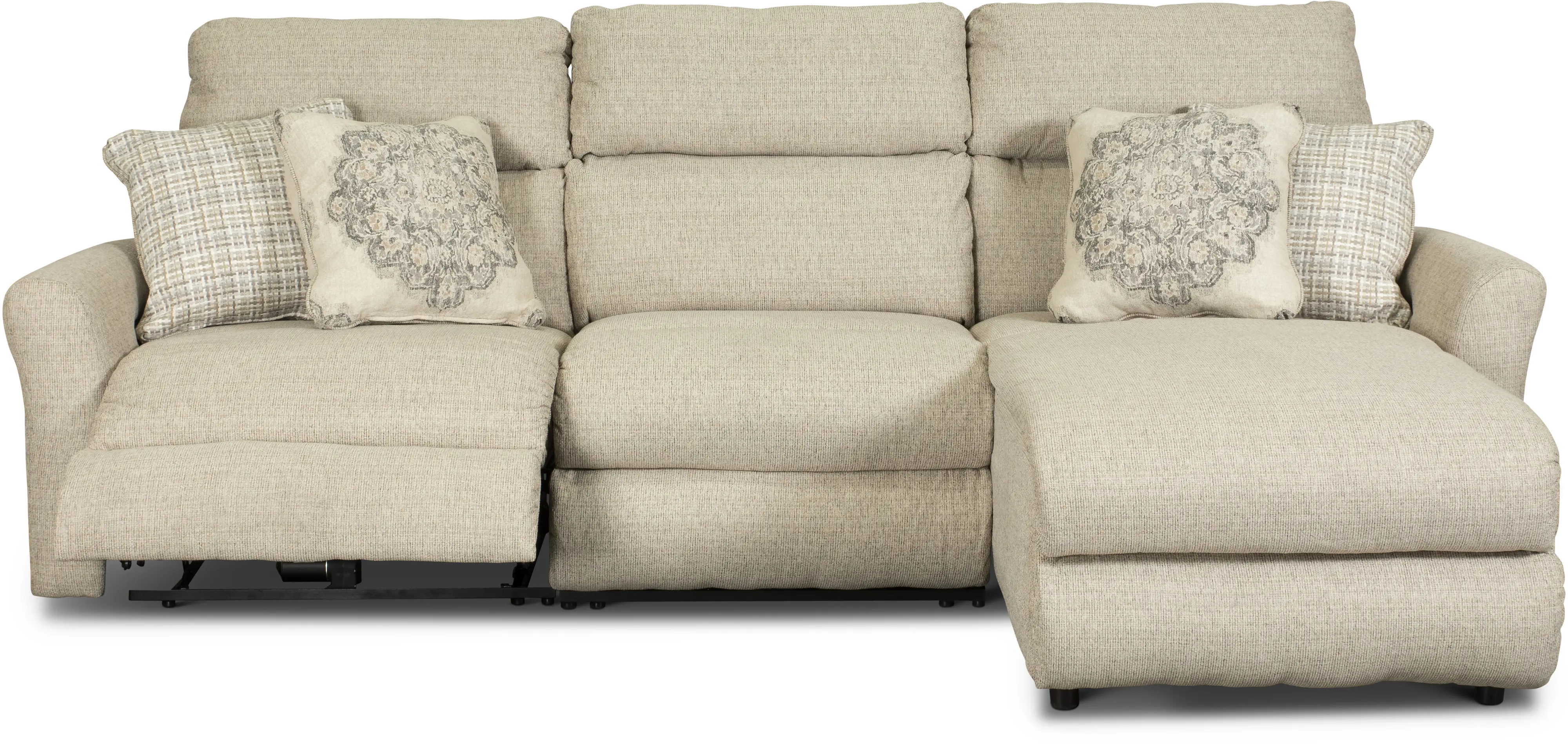 KIT McPherson Beige Power Reclining Sofa with Chaise-4