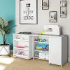 Arleta White Swivel Craft Desk