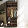 Hoffman Traditional Entryway Hall Tree with Bench and Storage Cubbies