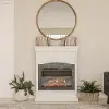 Lamont Transitional White Electric Fireplace