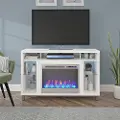 Lumina Modern White Fireplace TV Stand