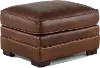 Bistro Brown Leather Ottoman
