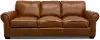 Saddle Brown Leather Sofa