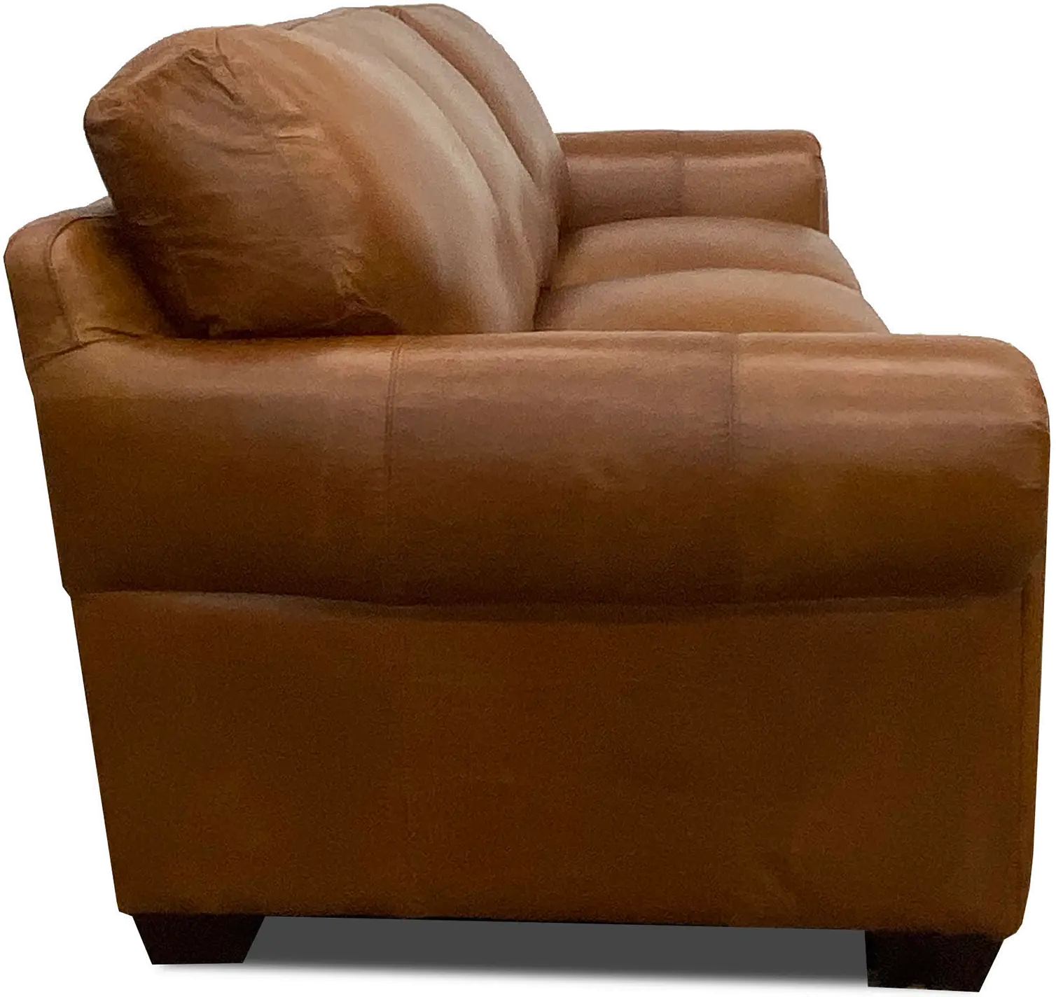 Saddle Brown Leather Sofa-3
