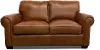 Saddle Brown Leather Loveseat