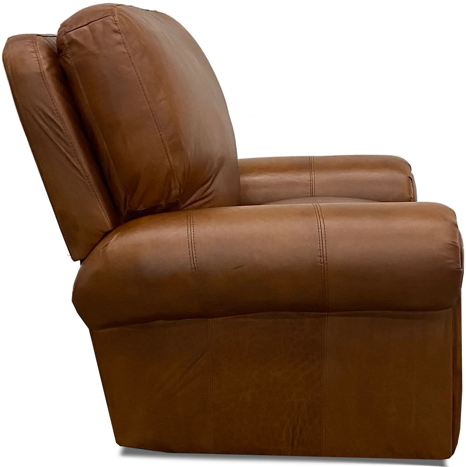Saddle Brown Leather Power Recliner-3