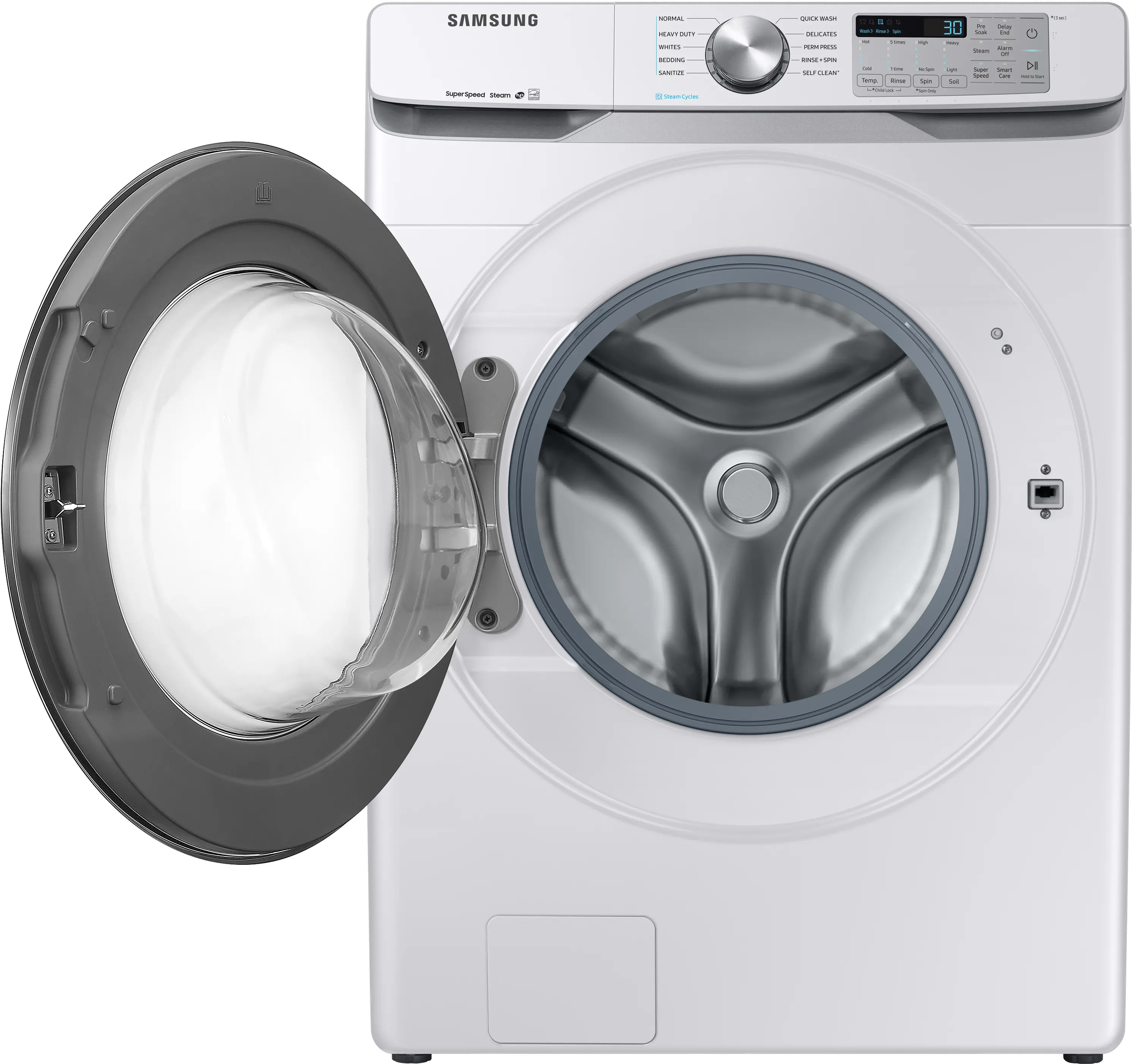 WF45T6200AW Samsung 4.5 cu ft Front Load Washer - White, WF45T6200-2