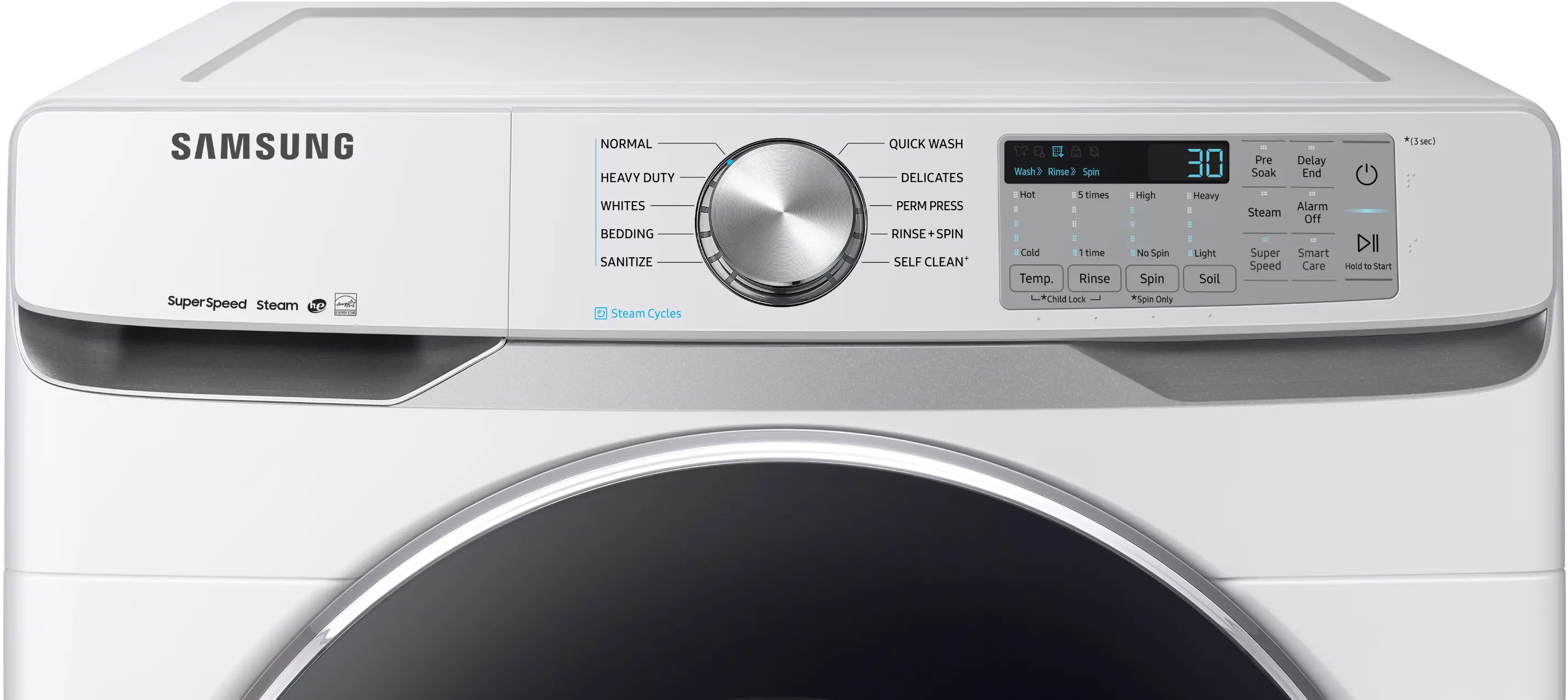 WF45T6200AW Samsung 4.5 cu ft Front Load Washer - White, WF45T6200-3