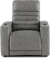 Macke Light Gray Power Recliner with Power Headrest